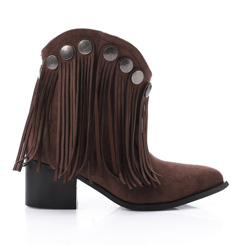 Mr.joe Fringe Western Boot - Brown - Image 3
